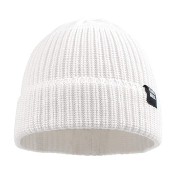Simple Knitted Baby Beanie Hip-Hop Boys Winter Hat Toddler Kids Bonnet For Girls 0-5Y (Black+Light Gray+White, S)