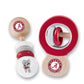 BabyFanatic Wood Rattle 2 Pack - NCAA Alabama Crimson Tide - Officially Licensed Baby Toy Set