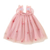 Hopscotch Girls Sequin Butterfly Ruffle Strap Dress In Peach Color For Age (912 Months)