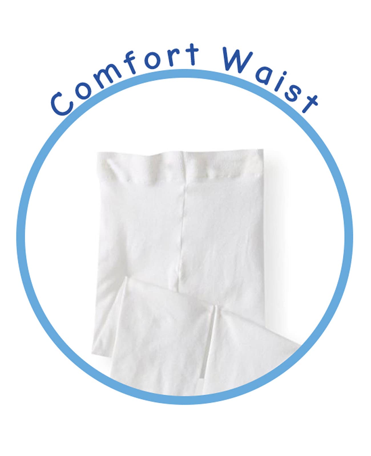 Jefferies Socks Baby-Girls Newborn Smooth Microfiber Tights 3 Pair Pack, Ivory, 0-6 Months