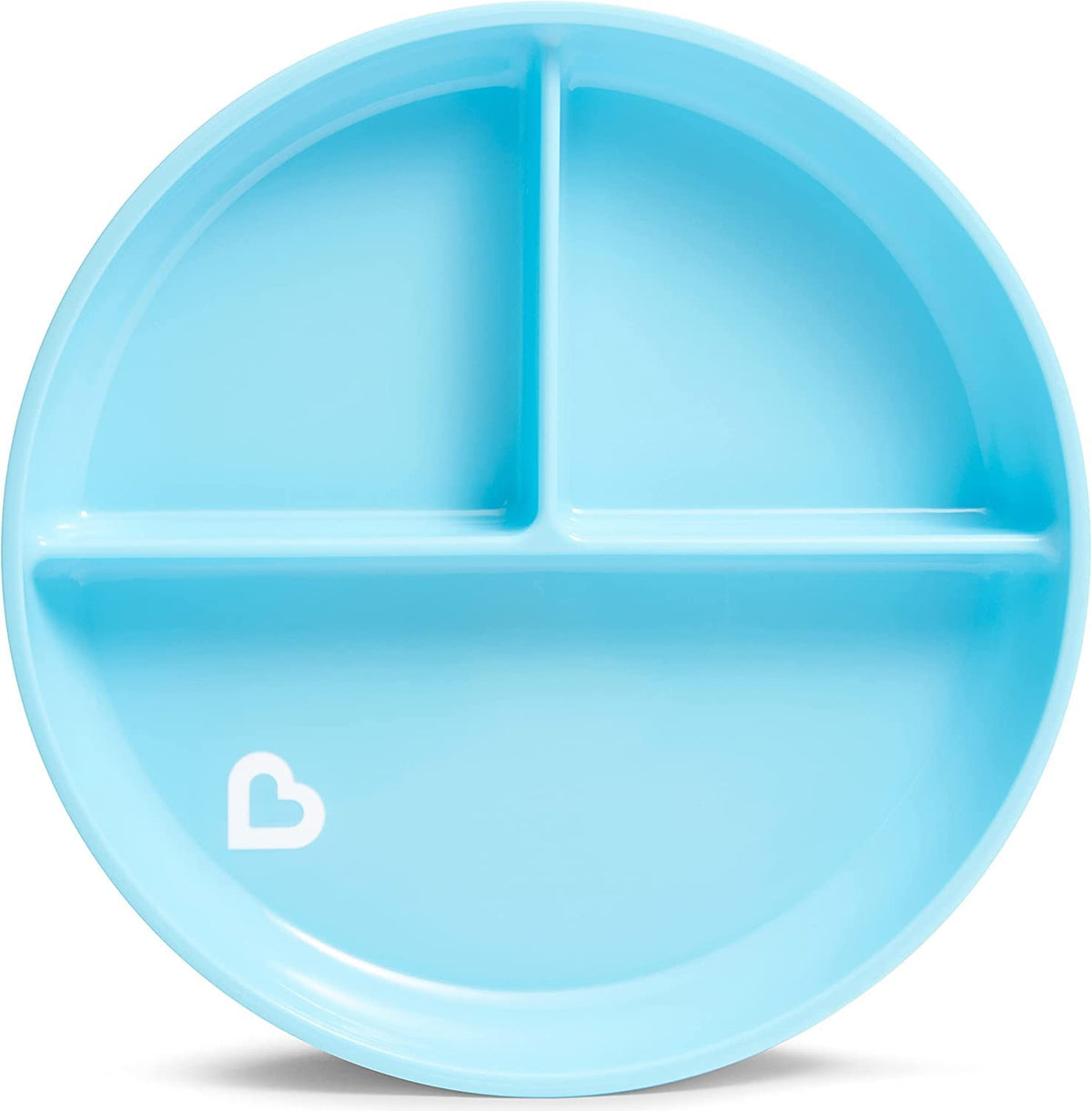 Munchkin Stay Put Suction Plate with Divider, BPA Free, Blue, Pack of 1