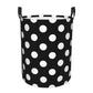 Pevtufa Black And White Polka Dot Foldable Laundry Basket Organizer,Fabric Clothes Toy Storage Basket Nursery Hamper Storage Bin