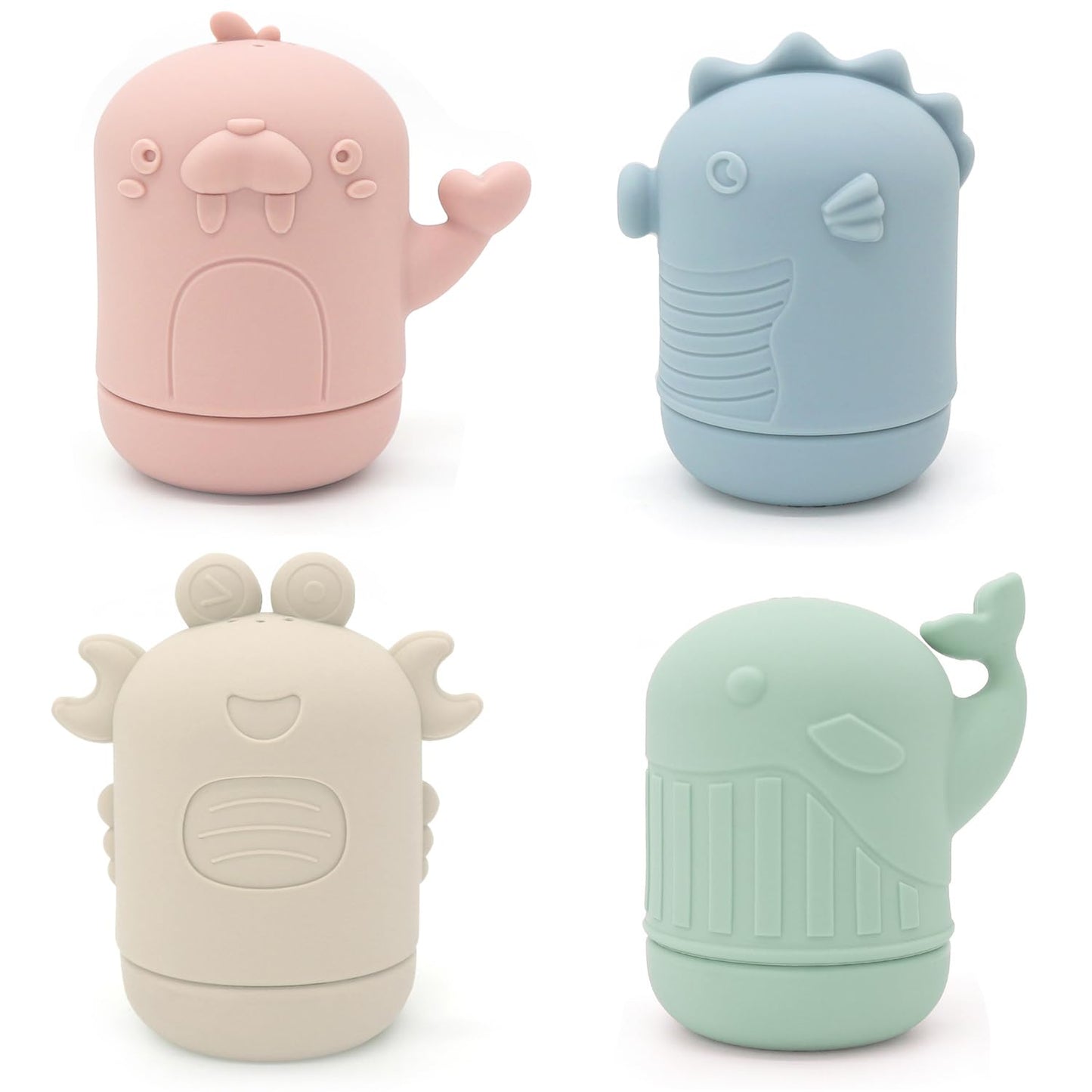 Ginbear Silicone Baby Bath Toys, Mold Free Squirty Bath Toy for Toddlers, Preschool Bath Toys for Infants, Non-Toxic Bathtub Toy