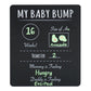 Canopy Street Pregnancy Timeline Chalkboard Sign Amy Baby Bumpa Photo Prop Board, Black Wwhite Print And Round Corners - 12A X 1
