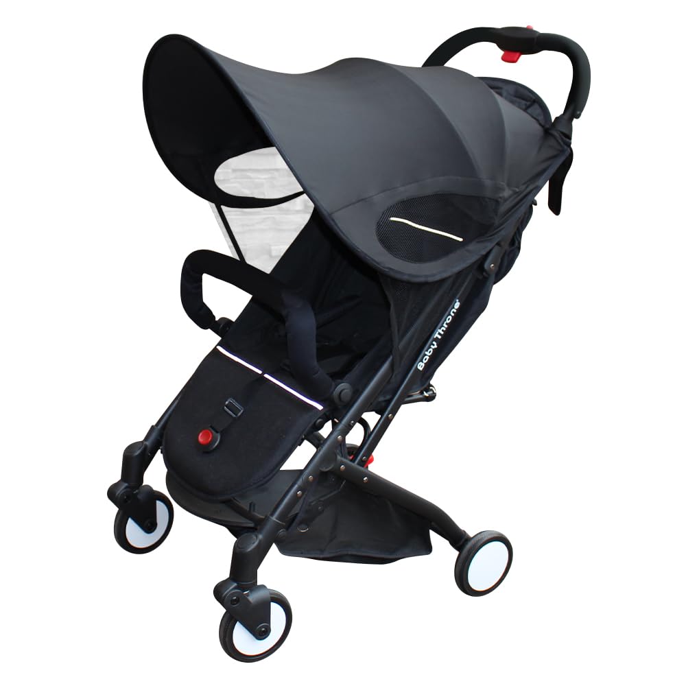Pandaear Sun Shade For Baby Stroller Car Seats, Universal Strollers Cover Waterproof Toddler Stroller Canopy Windshield, Upf 40+