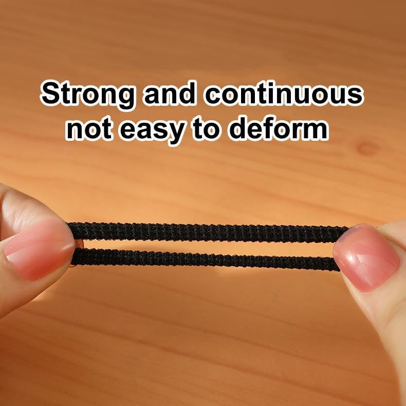 Tesvyns 200Pcs Baby Hair Ties Cotton Toddler Hair Ties For Girls And Kids, Kids Seamless Hair Bands Ponytail Holders(Black)