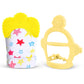 Vicloon Silicone Teething Mitt, 2Pcs Baby Teething Mitten, Baby Teething Toy with Adjustable Strap, Crinkle Sound and Textured, 