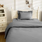 NookZuzu 3 Piece Toddler Sheet Set,Dark Grey Basics Bed Sheet Set for Toddler,Microfiber 3-Piece Sheet Set Soft Breathable Crib 