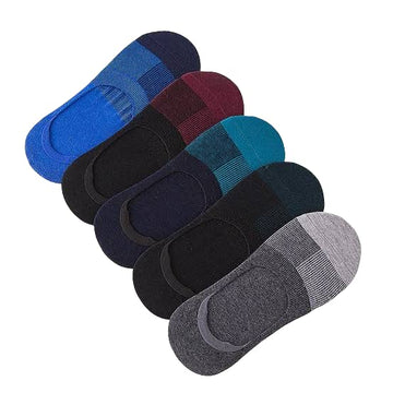 Myynti Men And Women Cotton Low Cut Socks No Show Loafers Non Slip MultiDesign Pack Of 6