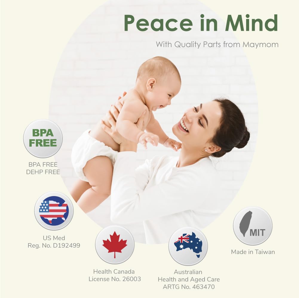 Maymom Wide-Mouth Milk Storage Collection Bottle With Sureseal Sealing Disk; Compatible With Spectra/Motif Luna/Ameda Mya/Bellab