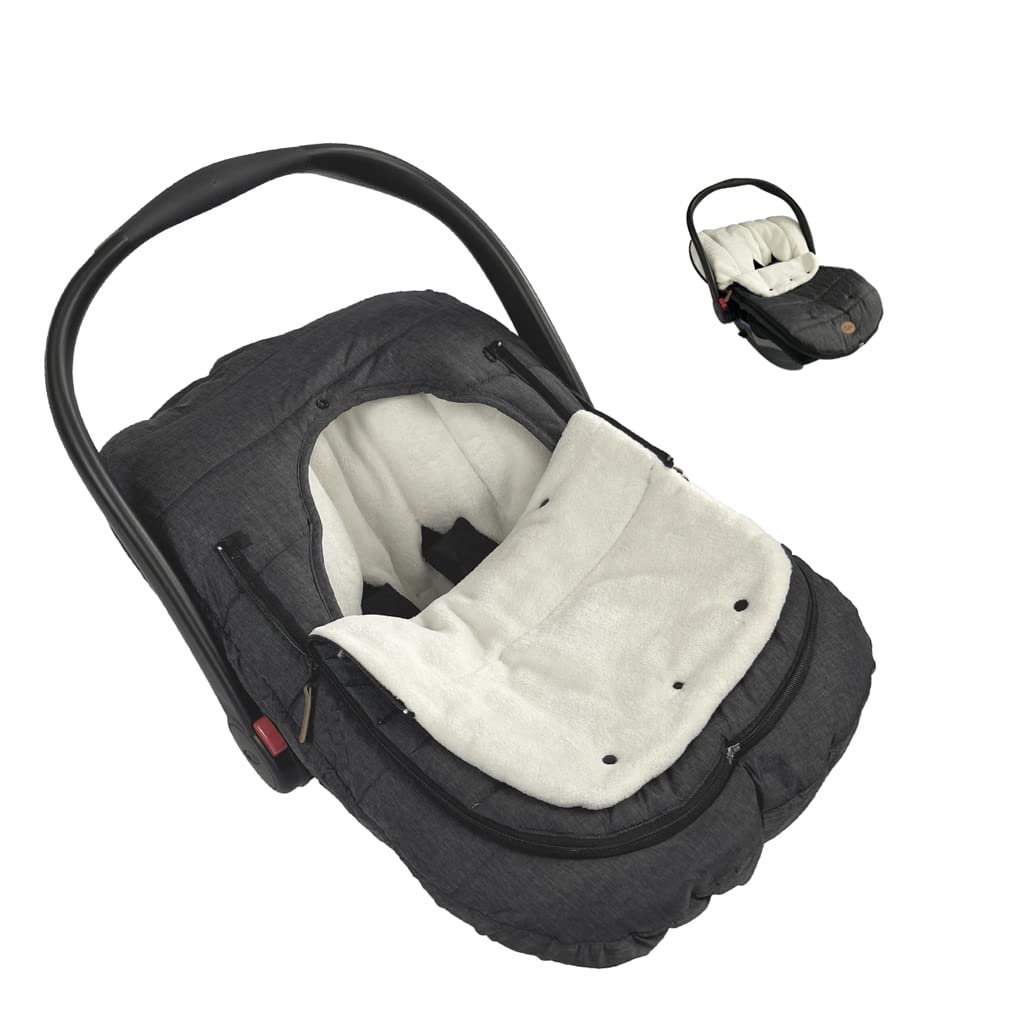 CozyMe Carseat Bunting Bag, Cover, Liner Set, Included Carseat Cover, Fleece Liner, Winter Footmuff, 3 in 1 Innovation Infant Ou