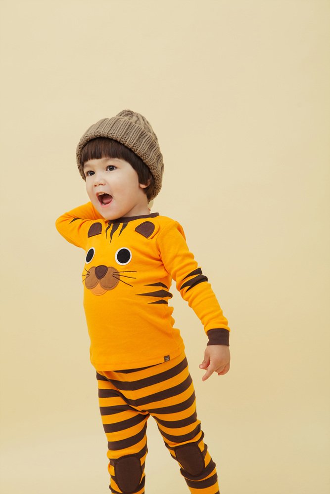 Vaenait Baby Kids Boys Girls Long Sleeve Cotton Sleepwear Pajamas 2Pcs Set Tie Tiger 3T/M