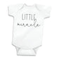 Bump And Beyond Designs Baby-Boys Surprise Pregnancy Announcement Little Miracle Leotard White, 0-3 Months