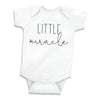 Bump And Beyond Designs Baby-Boys Surprise Pregnancy Announcement Little Miracle Leotard White, 0-3 Months
