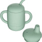 Cuddle Campus Sippy Cups,[4 In 1] 100% Silicone Toddler Cups,Shatterproof Straw Sippy Cup,Open Cup For 1/1+ Year Old Baby 7 Oz