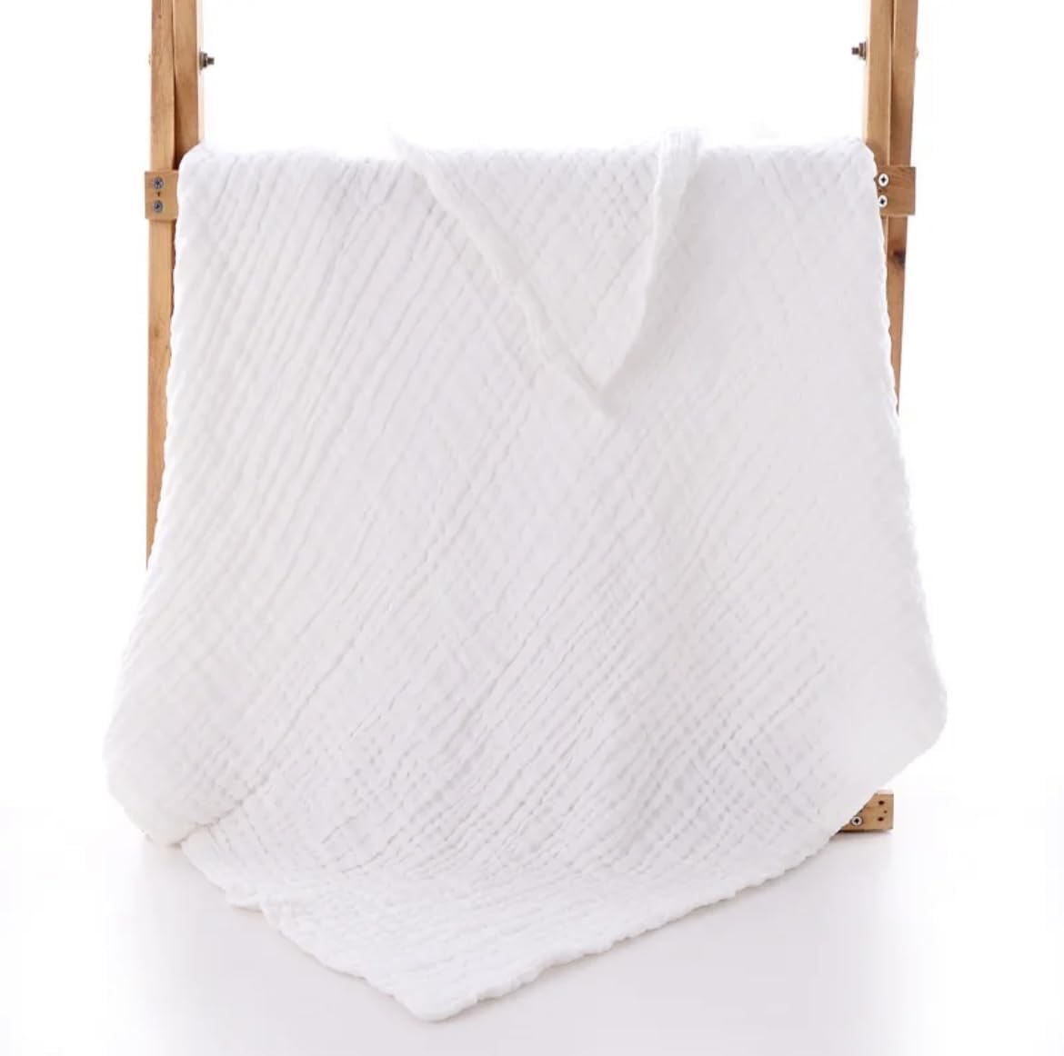 BABY STATION Muslin Baby Bath Towel Large Gauze Super Soft Baby Bath Towel Washcloths, 6 Layers 100% Cotton Infant Towel Newborn