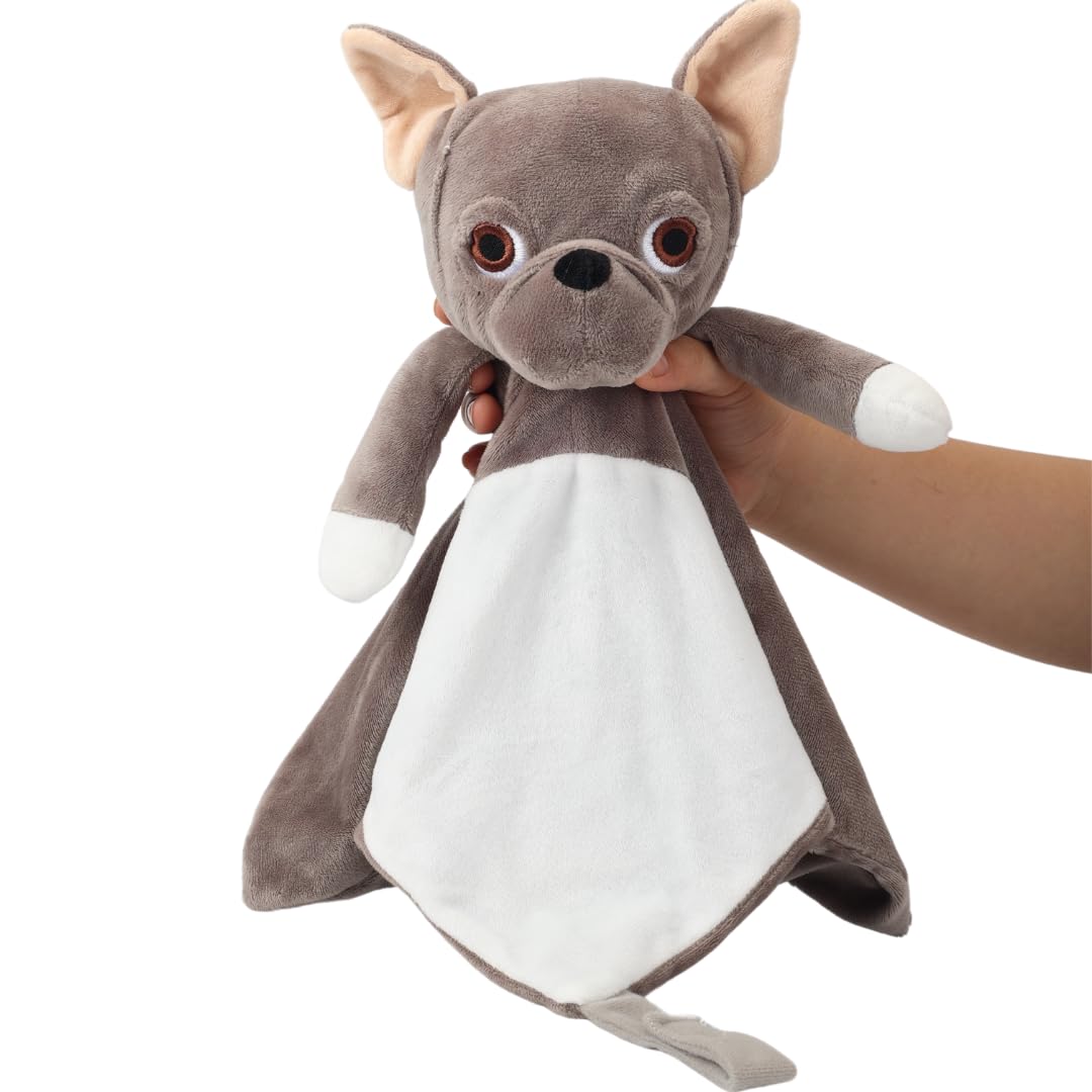 Musical Baby Lovey French Bulldog - White Noise & Lullaby Plush - Calms Fussy Babies, Reduces Night Wakeups & Helps Toddlers Sle