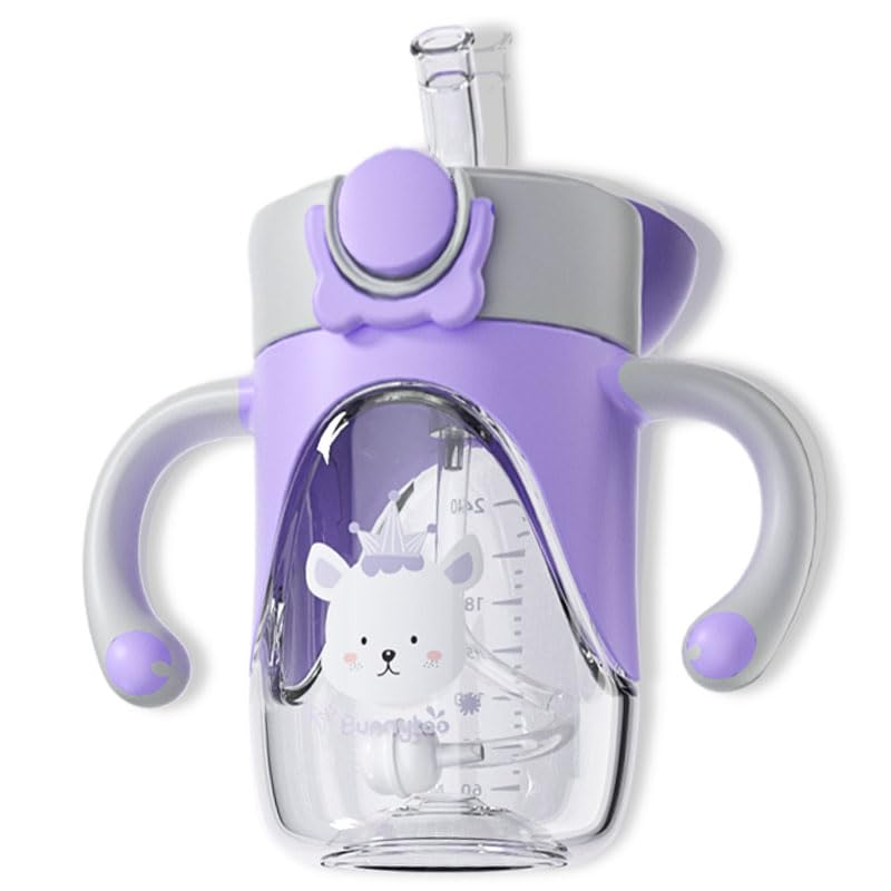 Bunnytoo Baby Sippy Cup With Weighted Straw, Ideal For 1+ Year Old And Transitioning Infants 6-12 Months, Spill-Proof, Easy To H