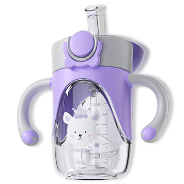 Bunnytoo Baby Sippy Cup With Weighted Straw, Ideal For 1+ Year Old And Transitioning Infants 6-12 Months, Spill-Proof, Easy To H