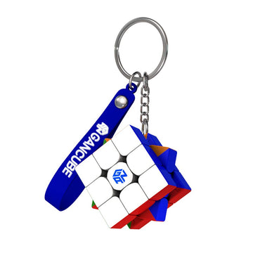 GAN 330 Cube Key Ring 3x3 Speed Keychains Gan Mini Cube Toys Gift 1.2 Inch (Standard Version)