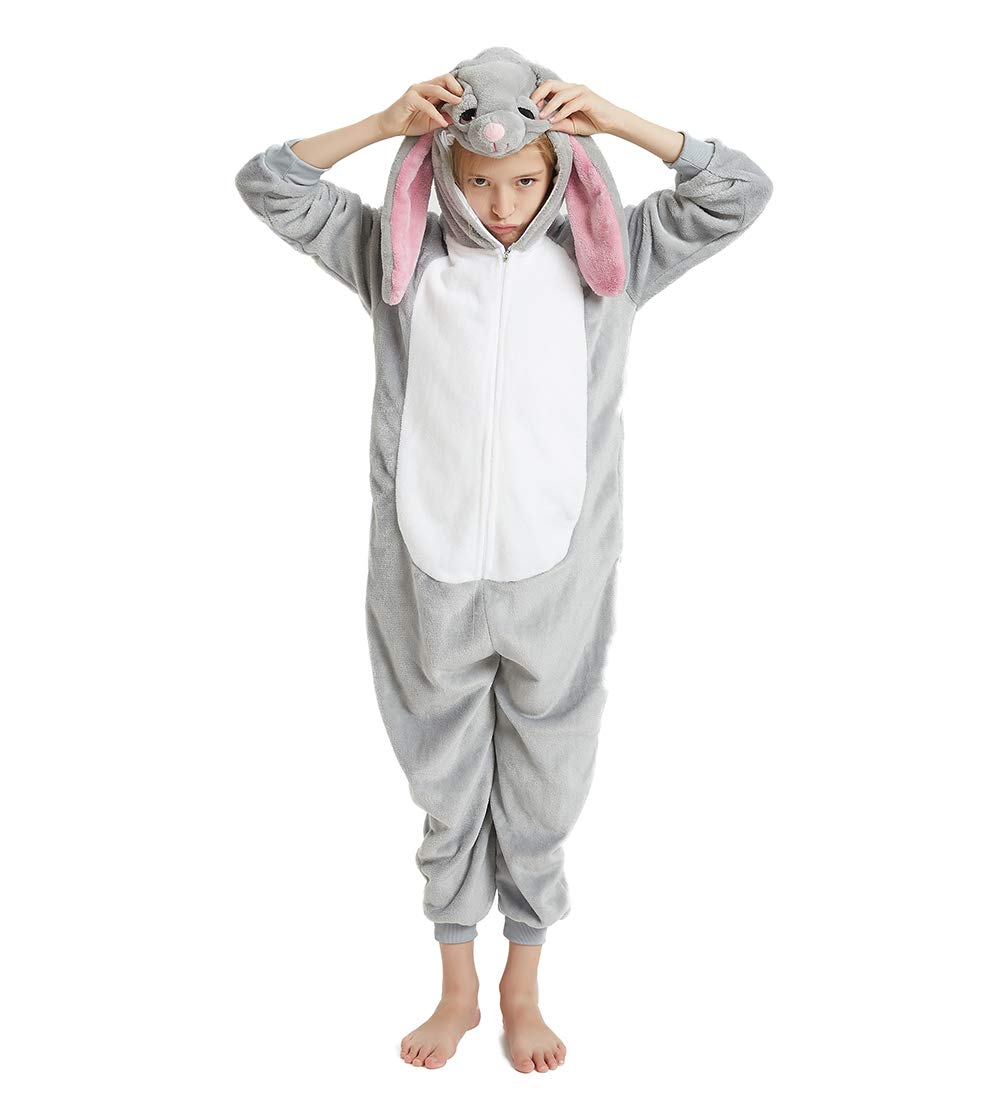 Abenca Easter Bunny Onesie Kids Rabbit Pajamas For Girls Cartoon One Piece Animal Halloween Christmas Cosplay Costume.Bunny.120