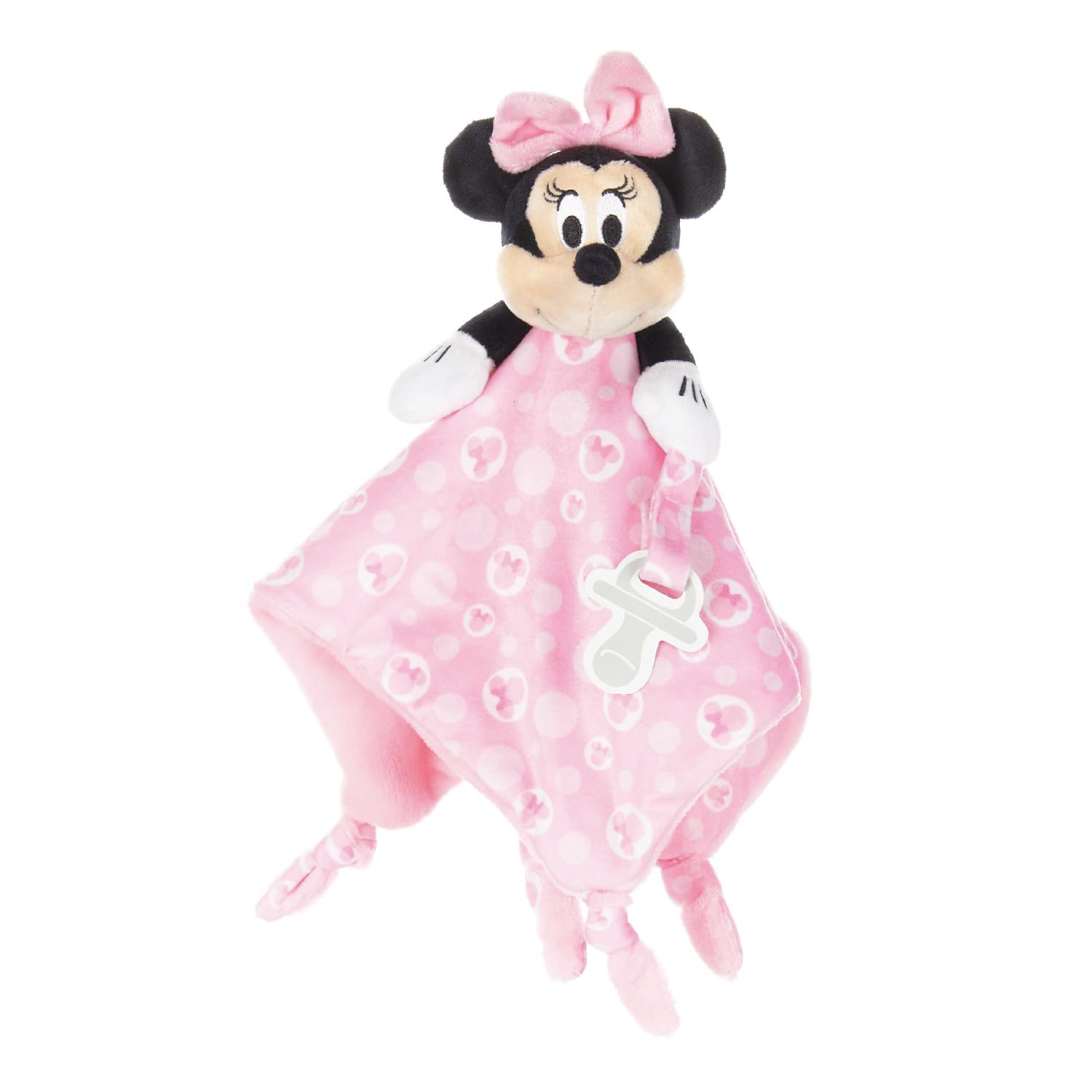 KIDS PREFERRED Disney Baby Minnie Mouse Plush Stuffed Animal Snuggler Lovey Security Blanket - Pink,13.18 x 13.18 x 3.62