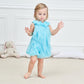 Wzsygdtc 0-24 Months Baby Party Dress Infant Girls One-Piece Romper Jumpsuit (Blue, 18-24 Months)