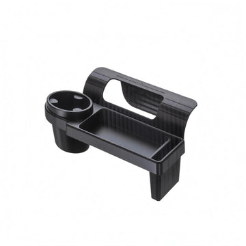 SNAPPSY MultiFunction Window Storage Tray Clamp Design Car Phone Slot Organizer Compact Window Cup Holder Molded Plastic, Engli