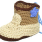 Jefferies Socks Baby-Boys Newborn Cowboy Boot Bootie, Khaki, Newborn