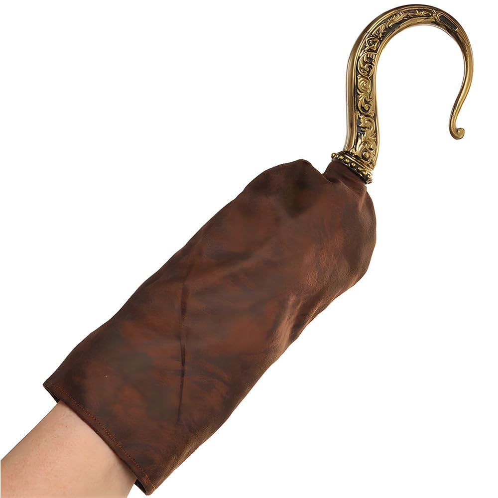 Amscan Pirate Hook/Sleeve Costume Accessory - 1 Pc. - Brown & Gold Fabric & Plastic - Stylish Design Perfect For Parties, Cospla