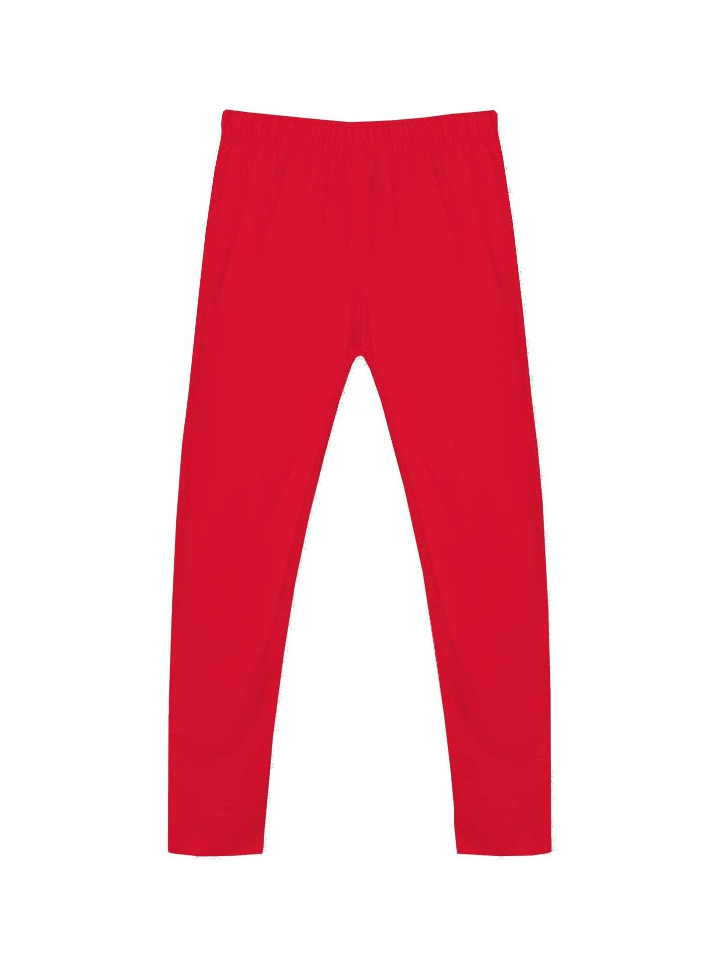 KiddoPanti Girls Solid Ankle Length Leggings | Super Soft & Stretchable Cotton Spandex | Comfortable Fit with Elastic Waistband 
