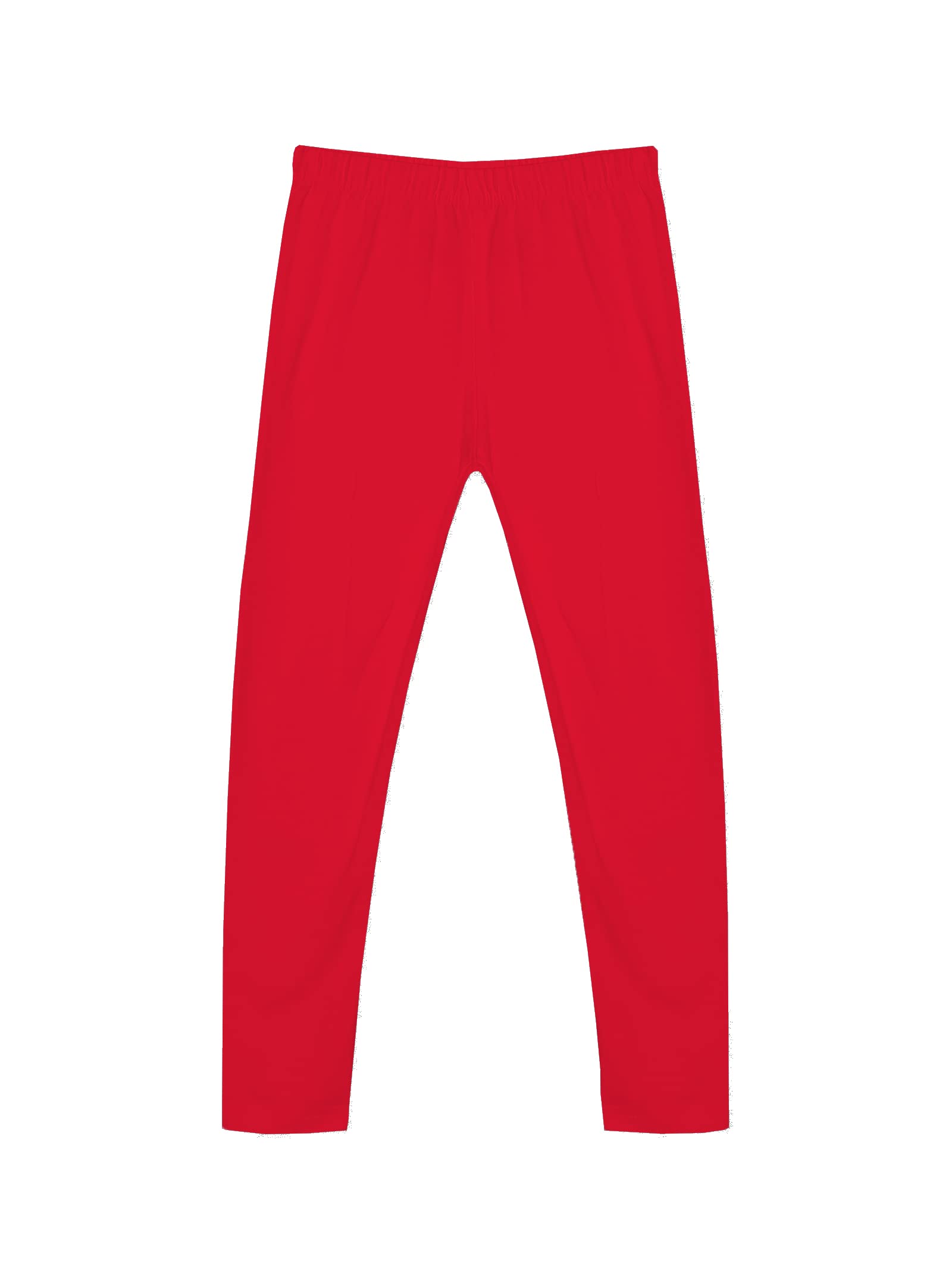 KiddoPanti Girls Solid Ankle Length Leggings | Super Soft & Stretchable Cotton Spandex | Comfortable Fit with Elastic Waistband 