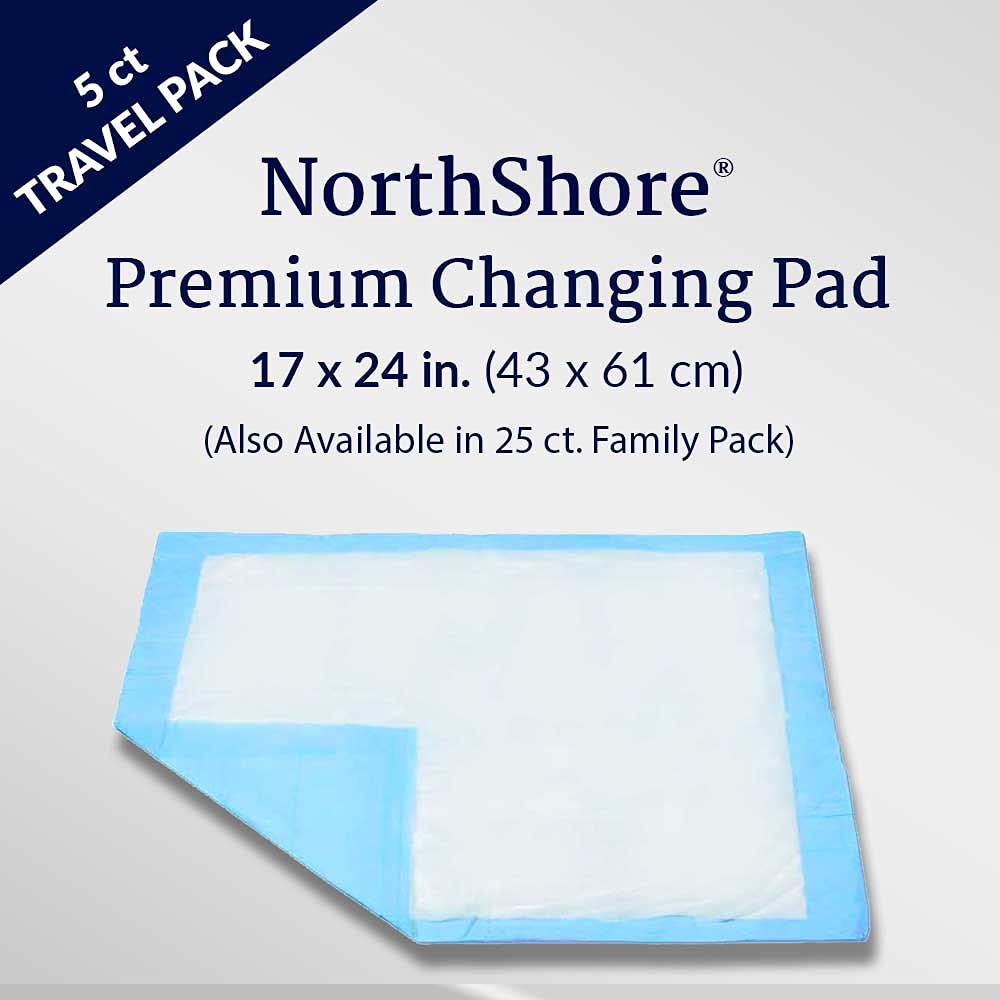 Northshore Premium Quilted Baby Changing Pads, 5 Ct