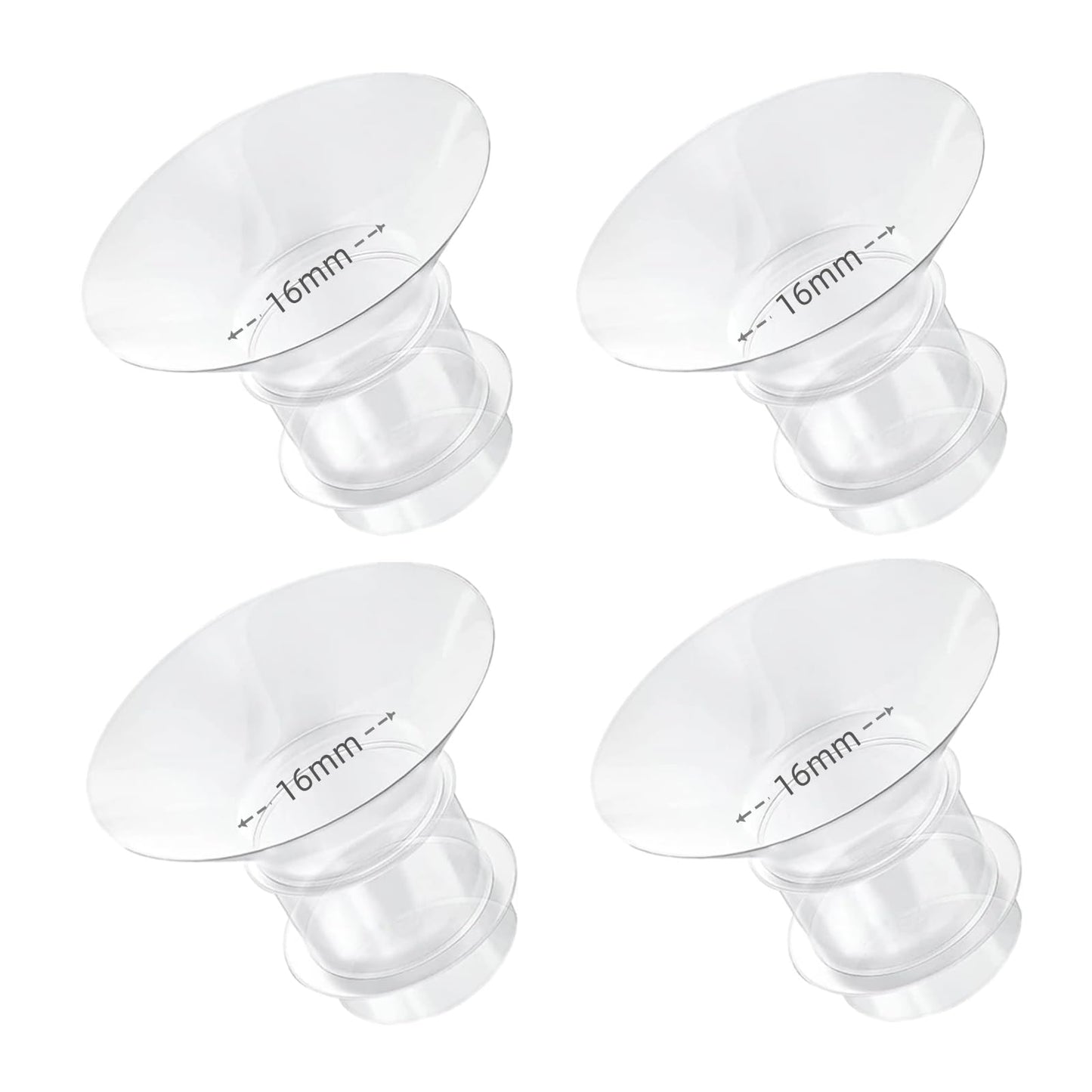 4PCS Flange Insert 16mm Compatible with Momcozy M5/M6/M9/S12 Pro/S9 Pro/V1 Pro/V2 Pro, Spectra/Medela/Elvie/NCVI/TSRETE/eufy/Lan