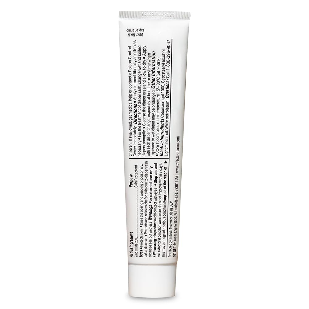 Globe Zinc Oxide Ointment 20%| 2 Ounce Tube (3 Pack) (Total 6 Oz) | Advanced Skin Protection | For Diaper Rash, Relief From Pois