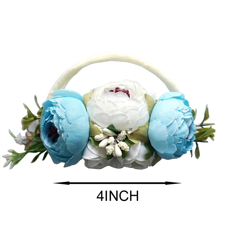 Bgfks Layered Tulle Tutu Dress For Toddler Girls,Baby Girl Rainbow Tutu Princess Skirt Set With Flower Headband.(Sky Blue,2T)