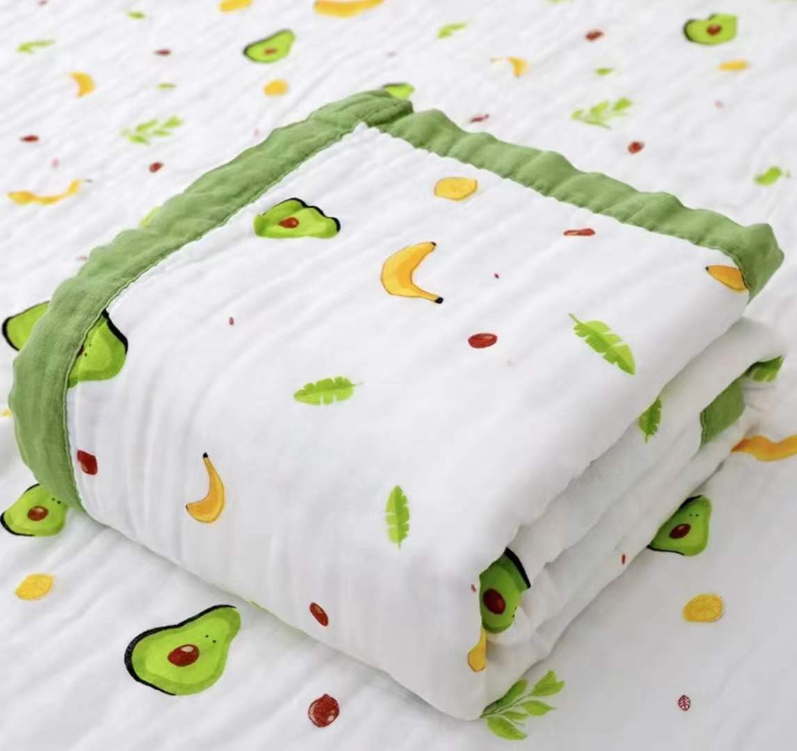 Heartbury 100% Organic Cotton 6 Layer UltraSoft Muslin Blanket For Baby, Bath Towel For New Born Baby  110X110 Cm  (03 Years