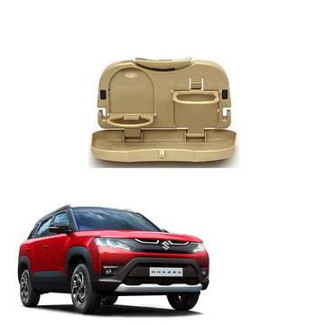 Stylish Foldable Compact Car Back Seat Tray for Food/Drinks/Cup/Bottle Holder Universal Pack of 1 Suitable for Maruti Suzuki Bre