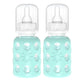 Lifefactory Glass Baby Bottles With Silicone Protection - 2-Pack, 4 Oz Bottles, Mint