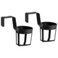 2Piece Car Cup Holder Accessories, ABS Plastic OverDoor Hanging Mount, Matte Black Drink Organizer for Water Bottles and Coffe