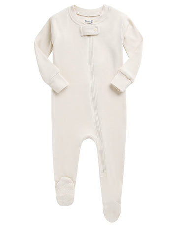 Vaenait Baby Toddler Boys Girls Solid Footie Pajama Cozy Modal Creamwhite 24M