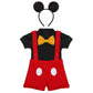 Baby Boy Short Sleeve Gentleman Bowtie Tuxedo Jumpsuit Overall Romper Mouse 1St Birthday Outfit Halloween Xmas First Christmas C