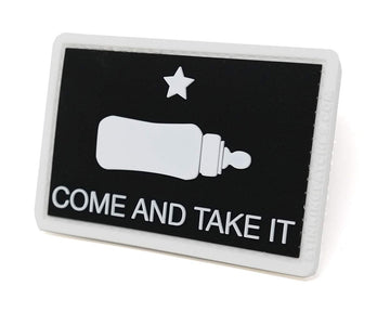 Come And Take It Baby Bottle Diaper Bag Pvc Hook And Loop Patch  Funny Tactical Patch