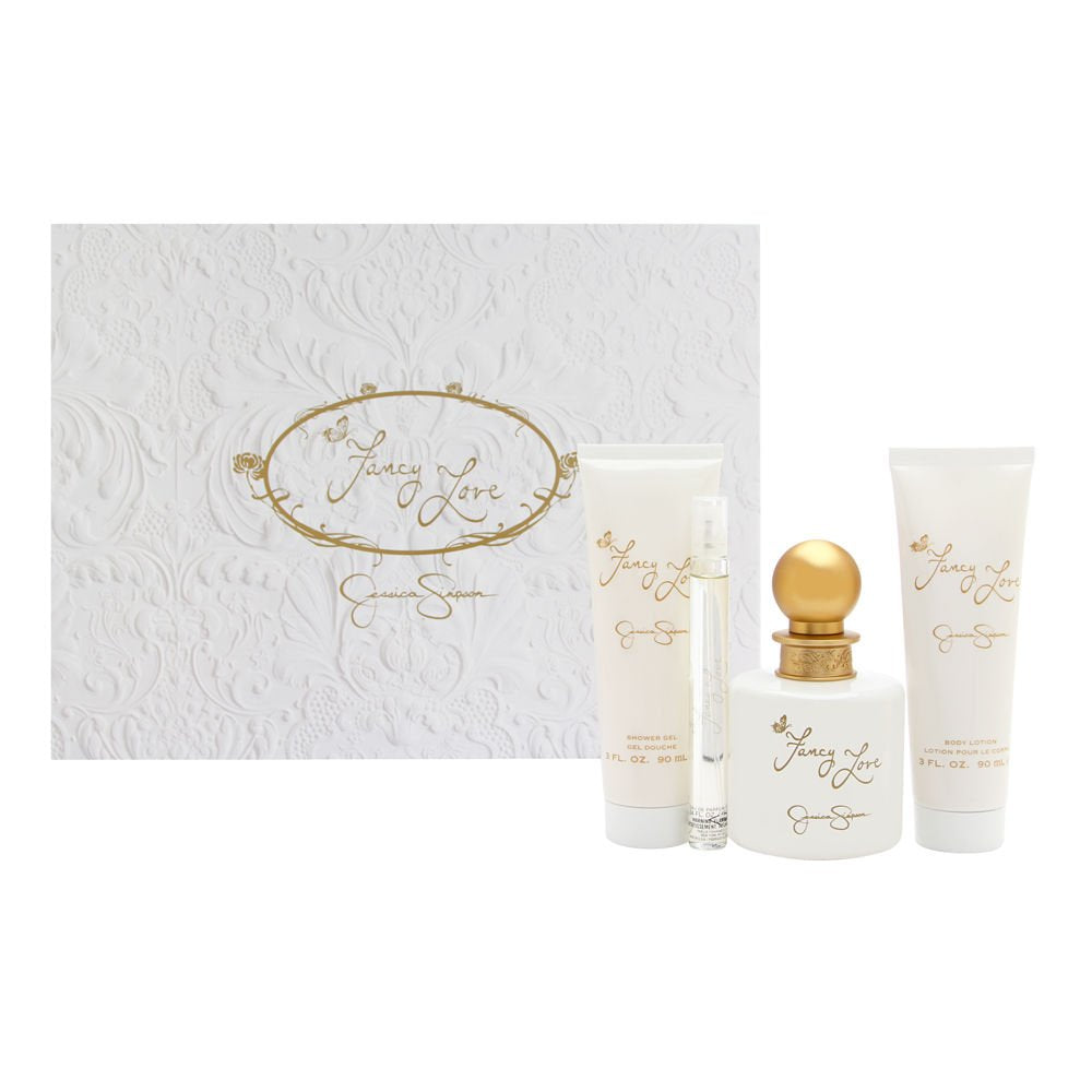 Jessica Simpson for Women - 4 Pc Gift Set 3.4oz EDP Spray, 0.34oz EDP Mini Spray, 3oz Body Lotion, 3oz Bath & Shower Crme
