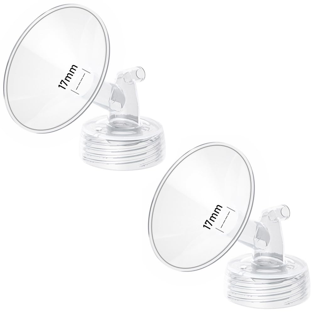 2pcs 17mm Flange Compatible with Spectra S1 S2 9 Plus Synergy Gold Ameda MYA Motif Luna Breast Pump, Replacement to Spectra Pump