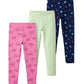 Carters Toddler Girl 3Pack Cotton Leggings in Assorted Prints | Stretchy Comfort