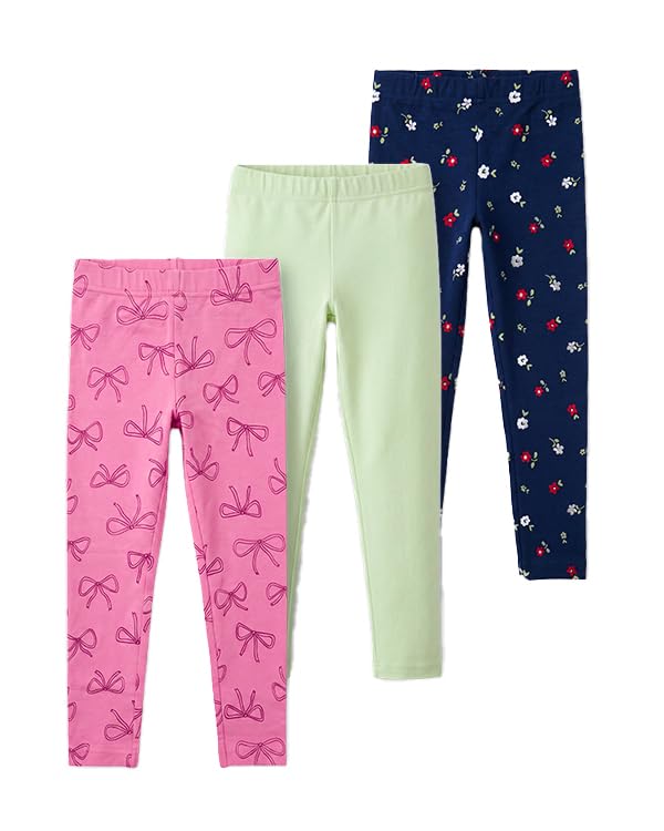 Carters Toddler Girl 3Pack Cotton Leggings in Assorted Prints | Stretchy Comfort
