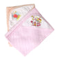 Dreamee Fashions  Hooded Baby Towel/Wrapper Jacquard Pattern, Pack of 2 Colors May Vary