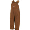 Carhartt Kid'S Cm8609 Washed Duck Bib Overall - Boys - 18 Months - Carhartt Brown