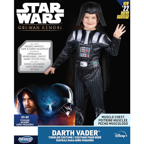 Star Wars Toddler Darth Vader Costume, Boys Halloween Costume, 3T-4T - Officially Licensed 3T/4T